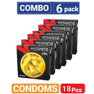 Panther Dotted Condom – Combo 6 Pack – 6×3=18pcs Condom