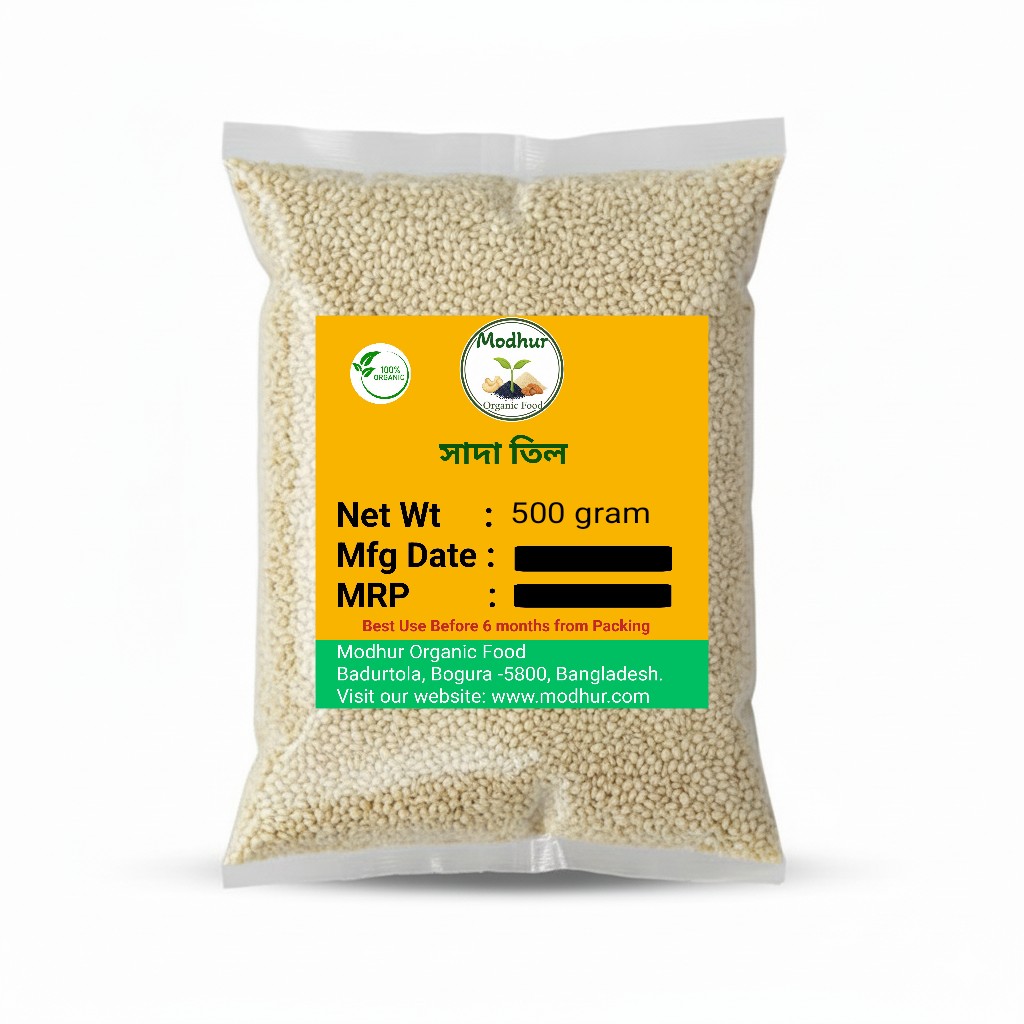 White Sesame Seed (Sada Til) - 500gram 1 Modhur - Buy & Sell BD White Sesame Seed (Sada Til) - 500gram