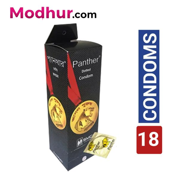 Panther Dotted Condom - 3x6=18Pcs