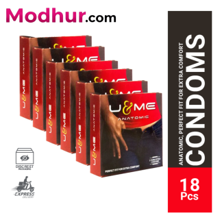 U & Me Anatomic Condom 3x6pack - 18Pcs