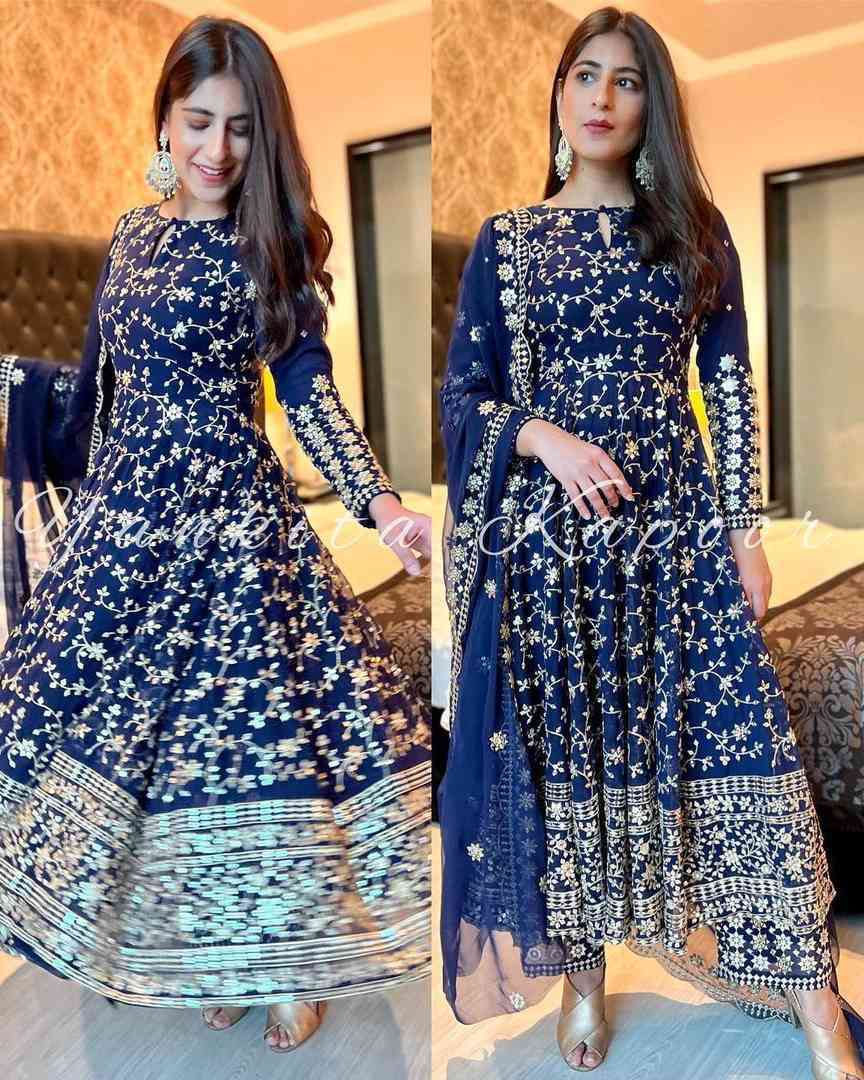 রেডিমেড লেহেঙ্গা জর্জেট এমব্রয়ডারি পার্টি ড্রেস