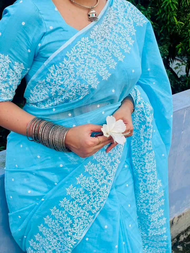 Half silk block print