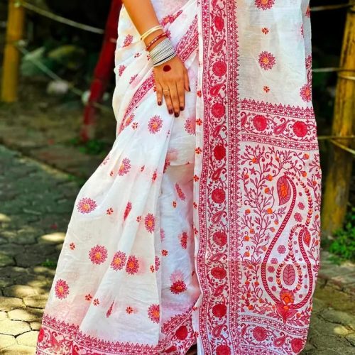 Half silk block print