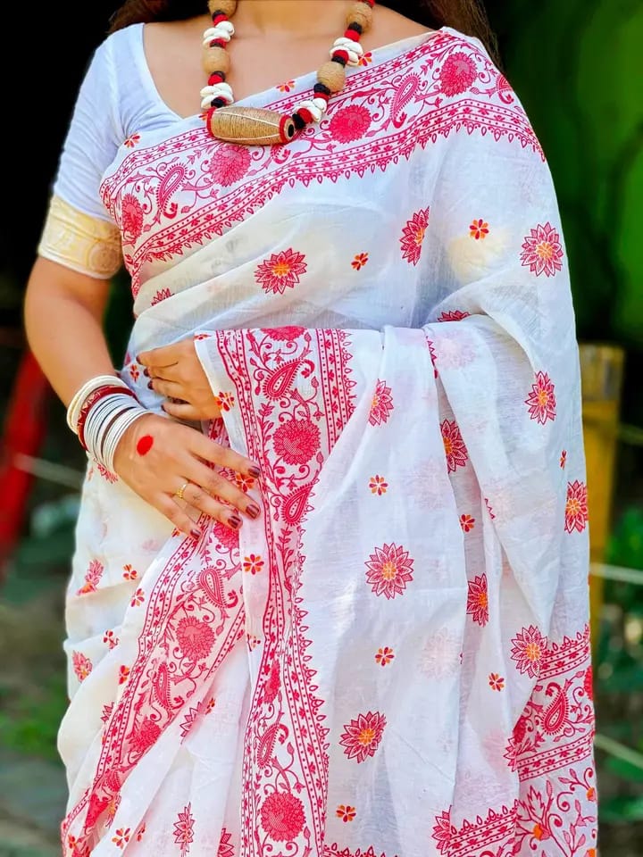 Half silk block print