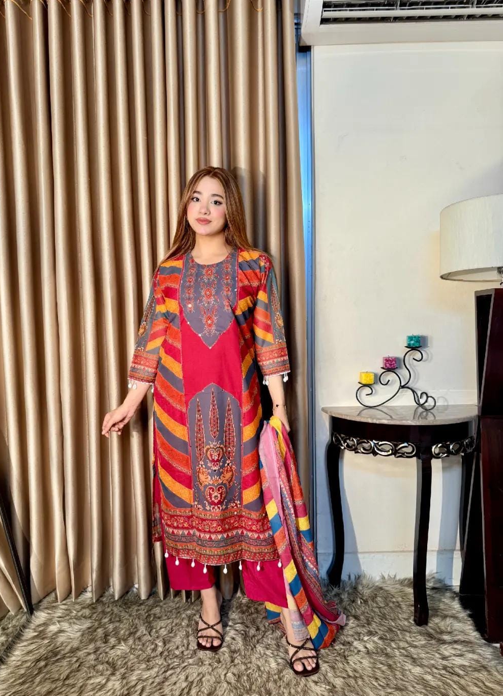 Indian Weightless Georgette Three-Piece